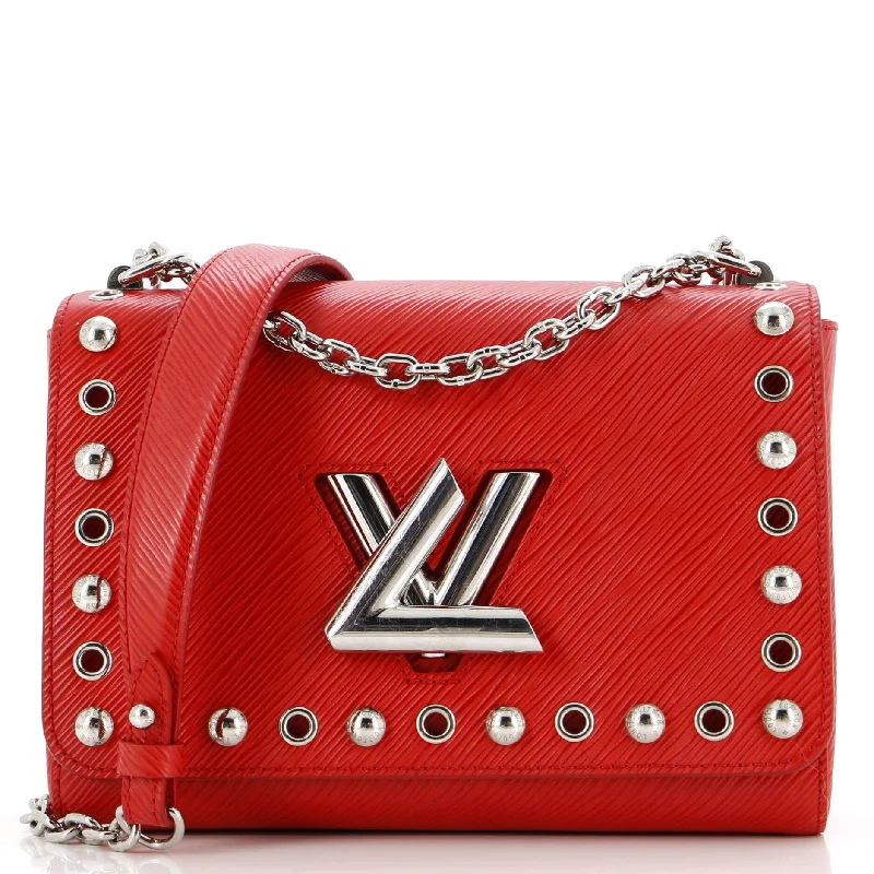 Ladies Louis Vuitton shoulder bags with a single - handle silhouetteTwist Handbag Studded Epi Leather MM