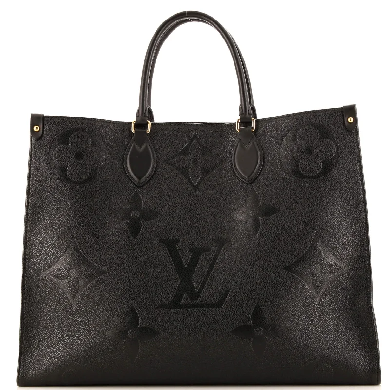 Ladies Louis Vuitton shoulder bags with a wide - width strap for comfortOnTheGo Tote Monogram Empreinte Giant GM