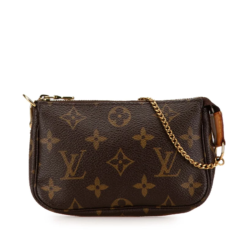 Louis Vuitton crossbody bags with a keychain holder for practicalityBrown Louis Vuitton Monogram Mini Pochette Accessoires Handbag