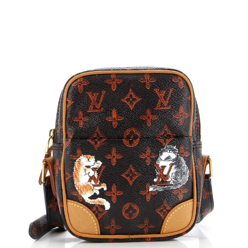 Ladies Louis Vuitton shoulder bags with a magnetic - closure flap for easePaname Bag Limited Edition Grace Coddington Catogram Canvas PM