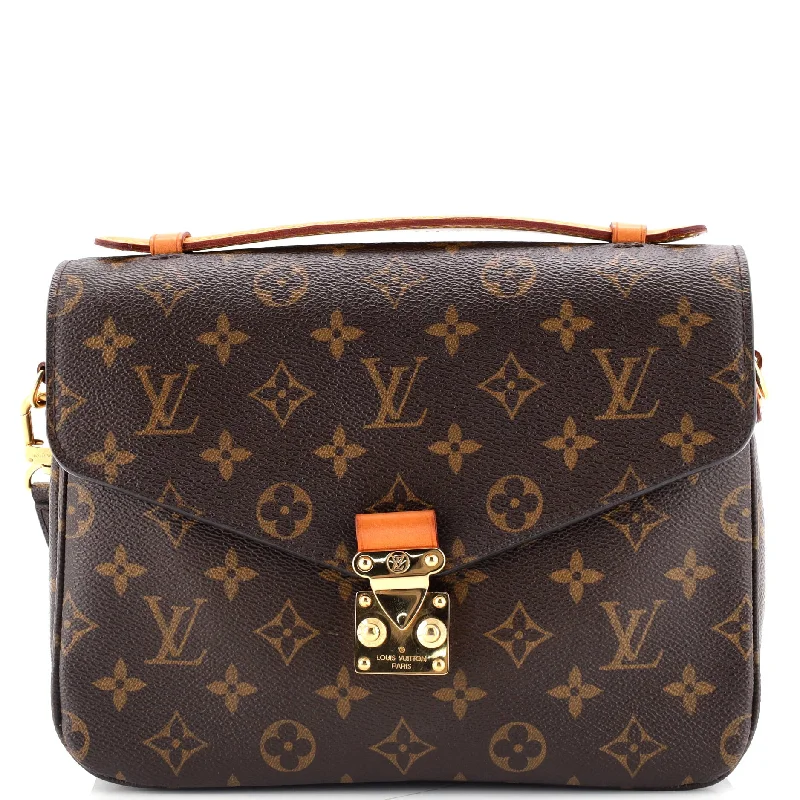 Ladies Louis Vuitton Petite Malle bags with a star - shaped charm for cutenessPochette Metis Monogram Canvas