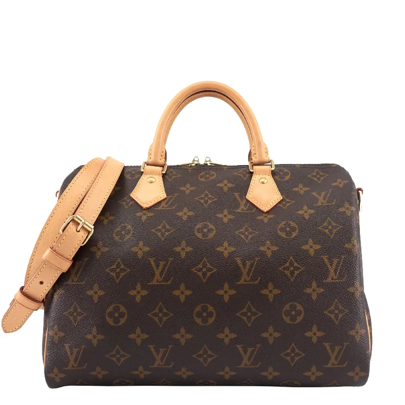 Louis Vuitton handbags with a back - zip pocket for storing valuablesSpeedy Bandoulière 30 Monogram Canvas Bag