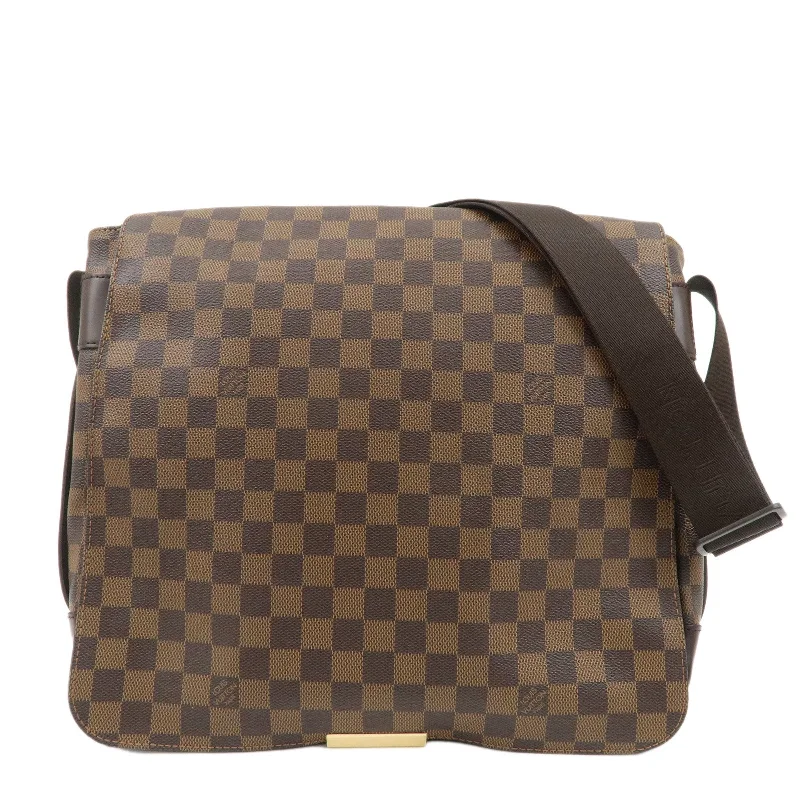 Louis Vuitton bags with a snap - button closure and a decorative charm for styleLouis Vuitton Damier Ebene Bastille Shoulder Bag N45258