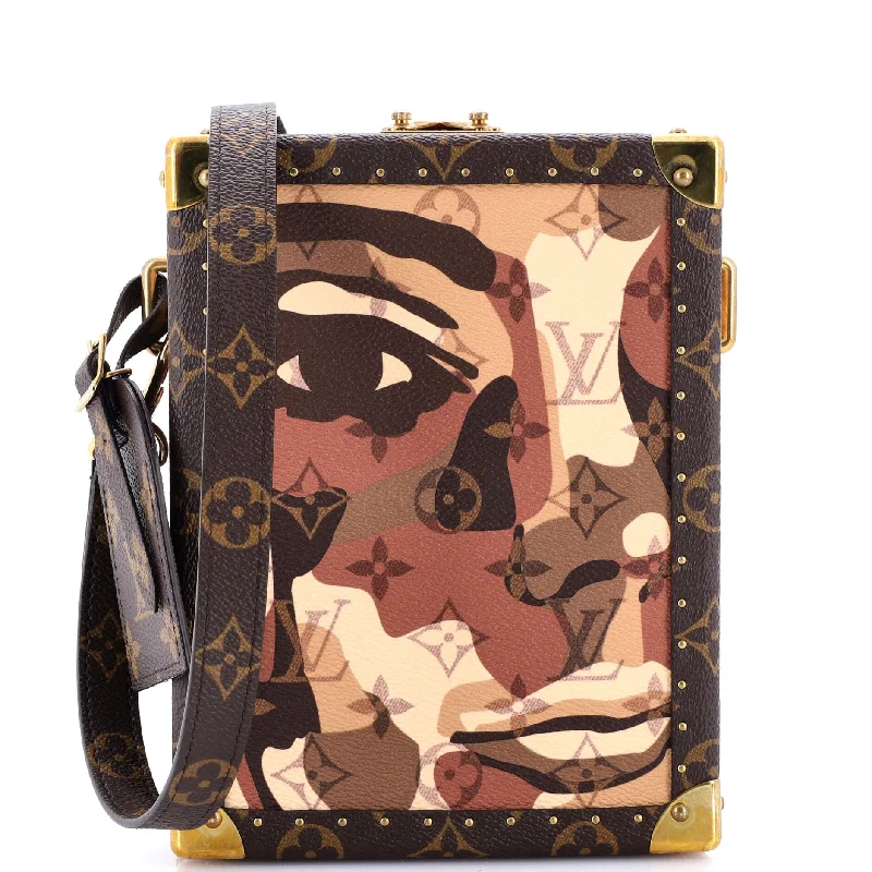 Louis Vuitton handbags with a back - zip pocket for storing valuablesx KidSuper Vertical Clutch Box Limited Edition Patchwork Printed Camouflage Monogram Canvas