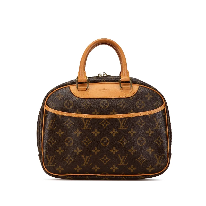 Louis Vuitton Twist bags with a crystal - embellished LV - turnlockBrown Louis Vuitton Monogram Trouville Handbag