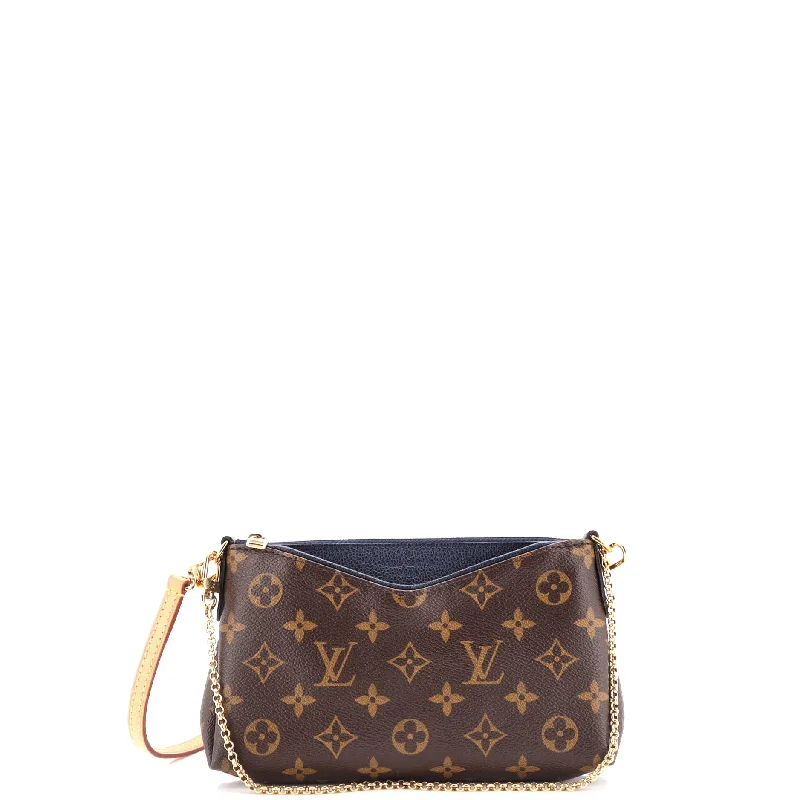 Small - sized Louis Vuitton Pochette Metis bags for a compact carryPallas Clutch Monogram Canvas with Leather