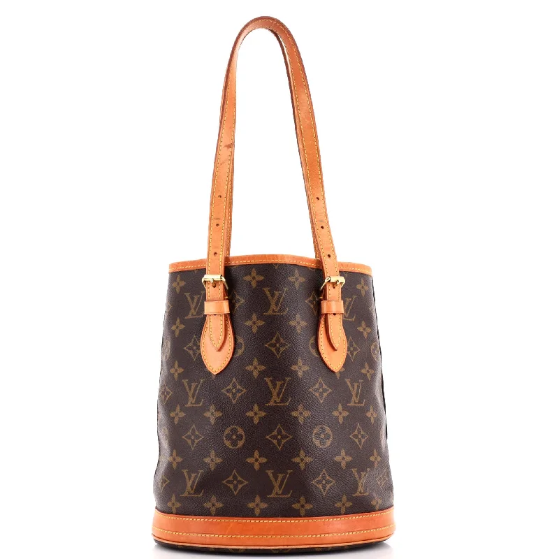 Louis Vuitton backpacks with a padded laptop compartment for travelPetit Bucket Bag Monogram Canvas