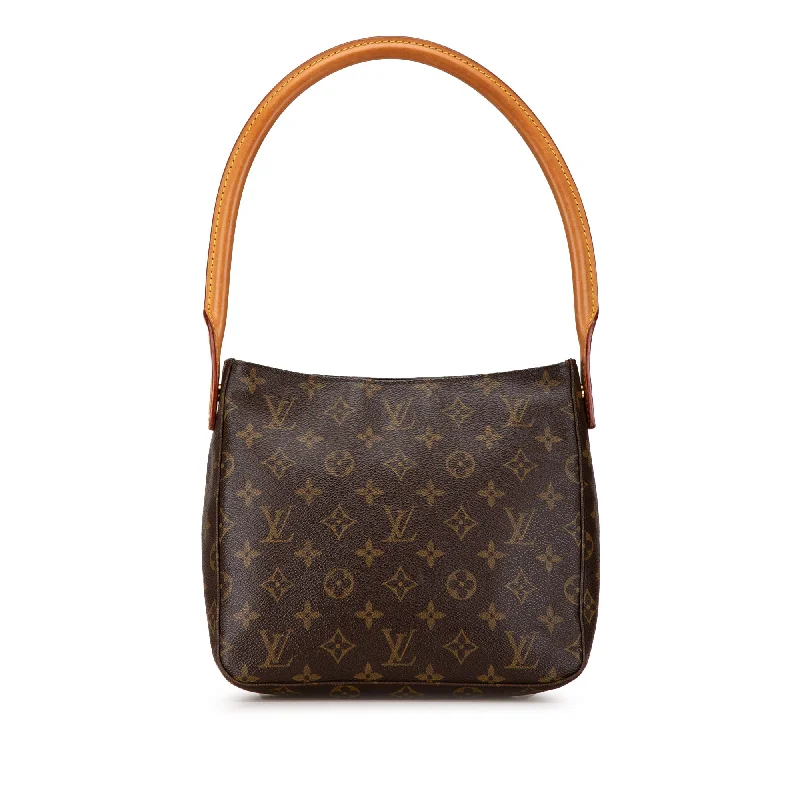 Louis Vuitton Twist bags with a contrast - colored interior for visual interestBrown Louis Vuitton Monogram Looping MM Shoulder Bag