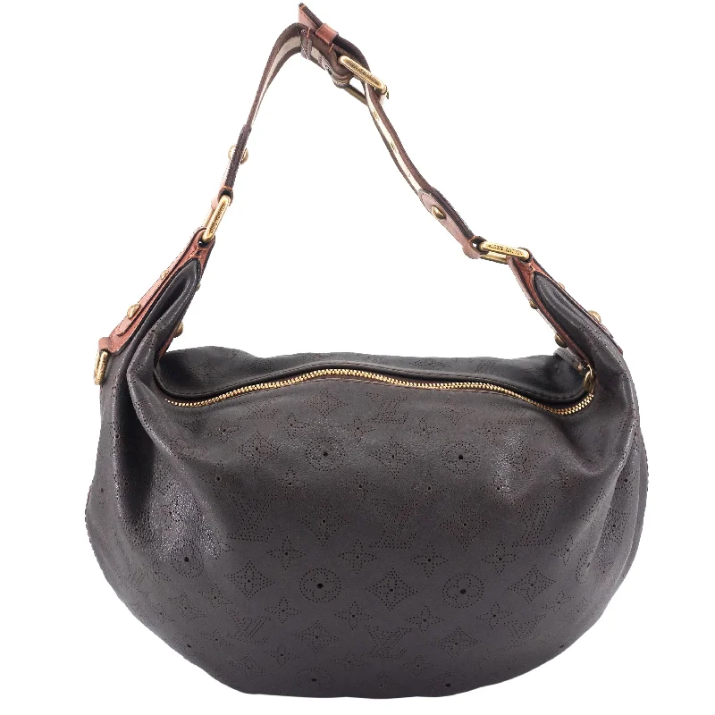 Louis Vuitton handbags with a metal - framed clasp for durabilityOnatah GM Mahina Leather Hobo Bag