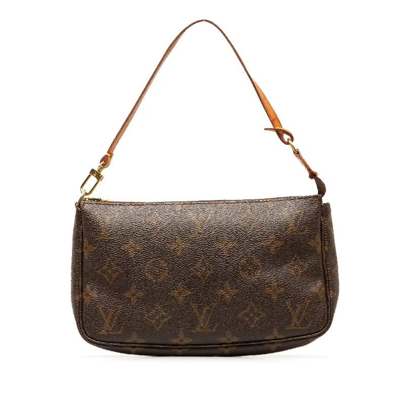 Ladies Louis Vuitton Capucines bags with gold - toned hardwareBrown Louis Vuitton Monogram Pochette Accessoires Shoulder Bag