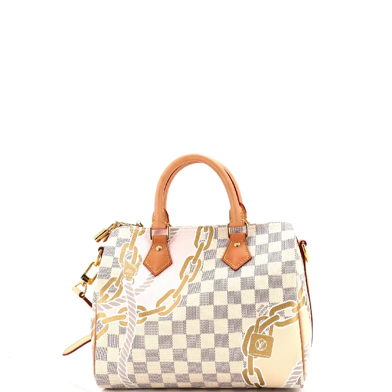 Louis Vuitton handbags with a beaded trim for a touch of glamourSpeedy Bandouliere Bag Limited Edition Nautical Damier 25