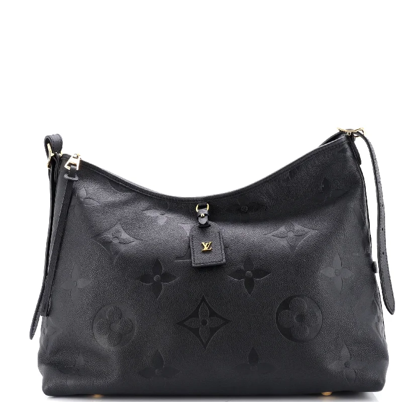 Louis Vuitton tote bags with a water - resistant coating for outdoor useCarryAll Hobo Monogram Empreinte Giant MM