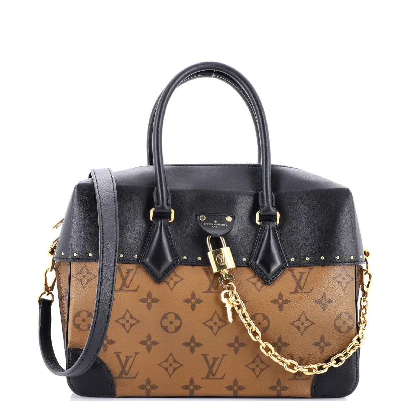 Louis Vuitton bags with a front - zip pocket for small items like keysCity Malle Handbag Reverse Monogram Canvas and Leather MM