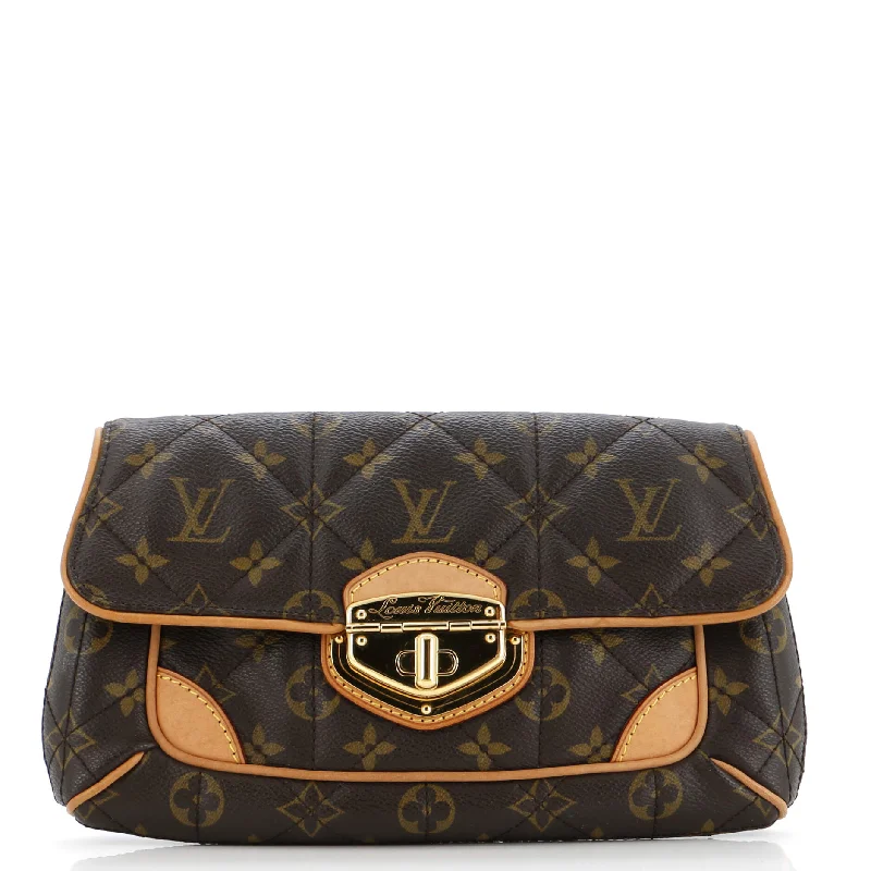 Louis Vuitton handbags with a patent - leather finish for a shiny lookClutch Monogram Etoile