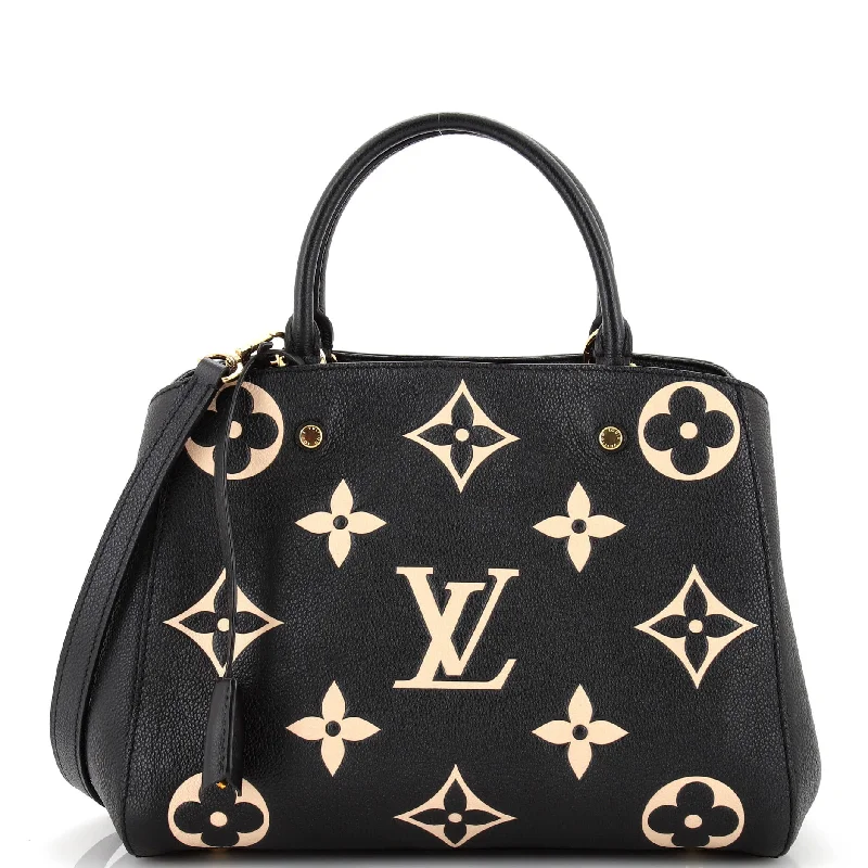 Ladies Louis Vuitton Capucines bags with a detachable shoulder strapMontaigne Handbag Bicolor Monogram Empreinte Giant MM