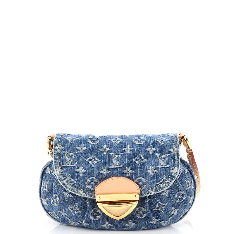 Louis Vuitton handbags with a patent - leather finish for a shiny lookSunset Handbag LV Remix Monogram Denim