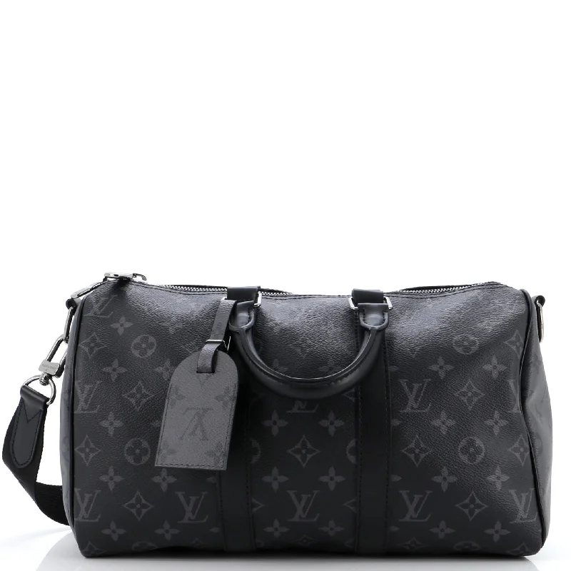 Louis Vuitton Speedy bags in monogram canvas for a classic lookKeepall Bandouliere Bag Reverse Monogram Eclipse Canvas 35