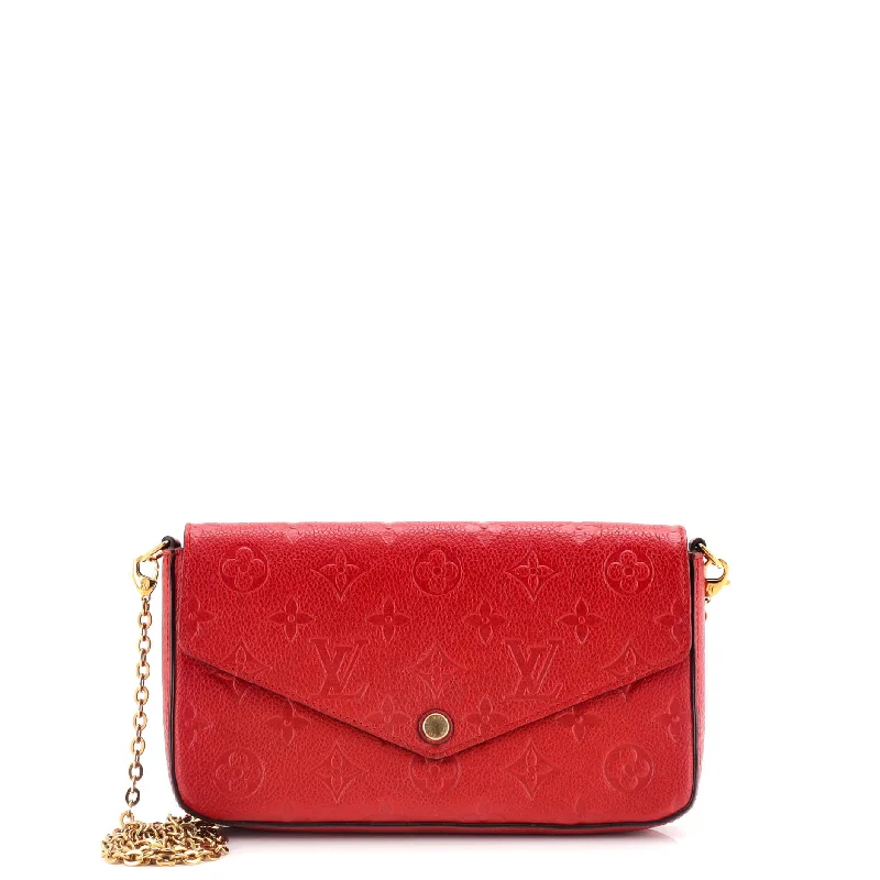 Louis Vuitton bags with a detachable mirror inside for on - the - go touch - upsFelicie Pochette Monogram Empreinte Leather