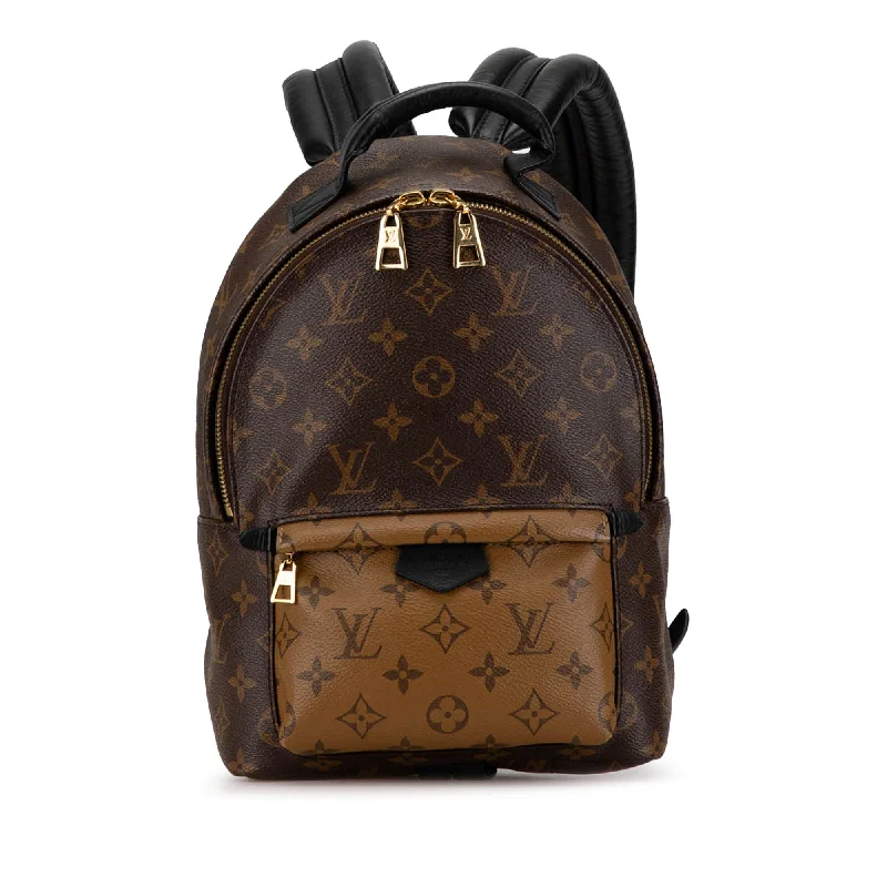 Ladies Louis Vuitton Capucines bags with gold - toned hardwareBrown Louis Vuitton Monogram Reverse Palm Springs PM Backpack