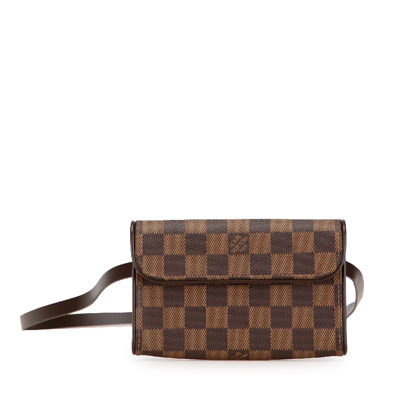 Louis Vuitton crossbody bags in a bold red color for a statementBrown Louis Vuitton Damier Ebene Florentine Pochette Belt Bag