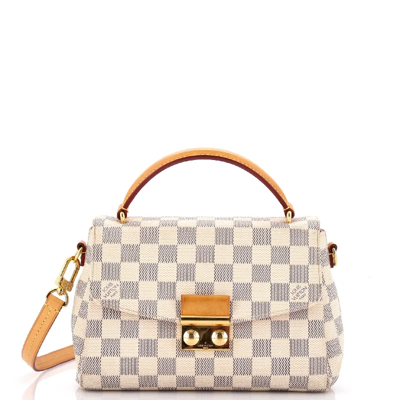 Louis Vuitton crossbody bags with a woven leather strap for textureCroisette Handbag Damier