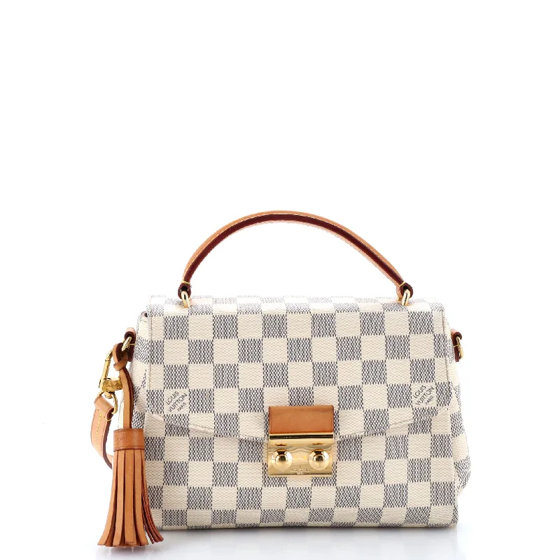 Ladies Louis Vuitton shoulder bags with a single - handle silhouetteCroisette Handbag Damier