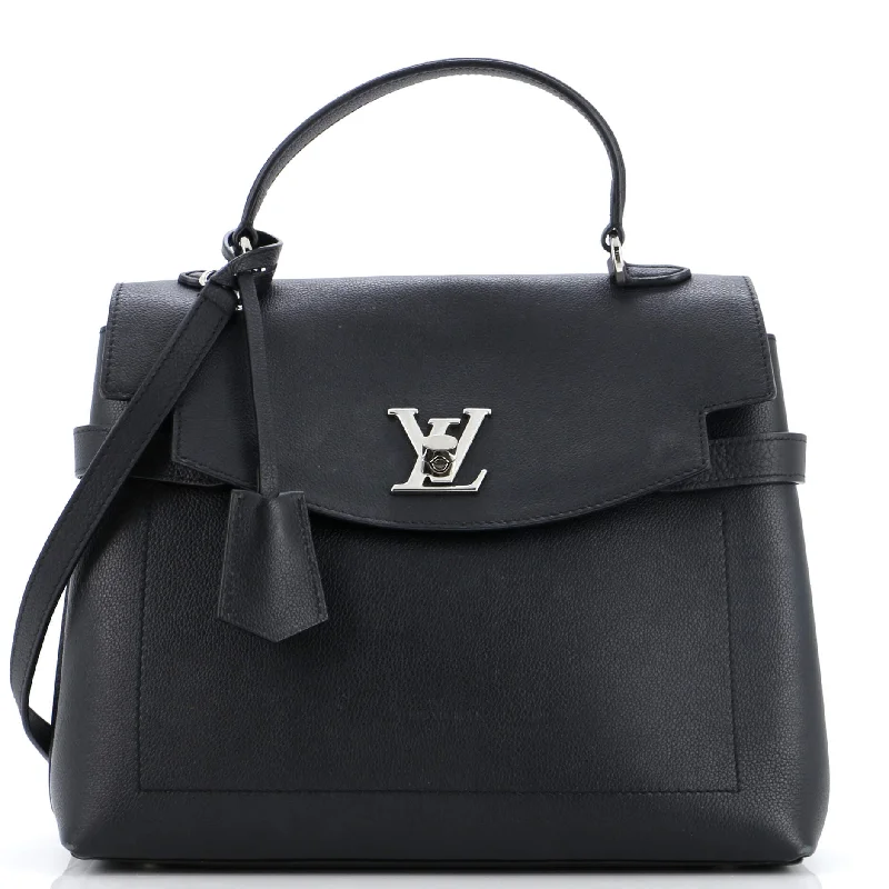 Ladies Louis Vuitton shoulder bags with a single - handle silhouetteLockme Ever Handbag Leather BB