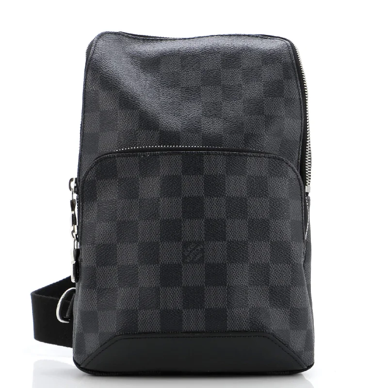 Ladies Louis Vuitton handbags with a detachable coin purse insideAvenue Sling Bag Damier Graphite