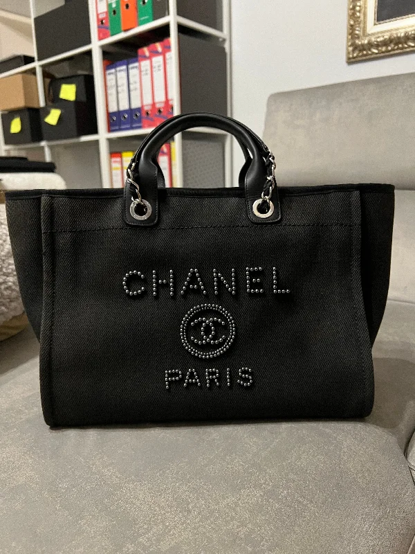 Chanel Black Handbag for Business MeetingsChanel Deauville Tote Bag