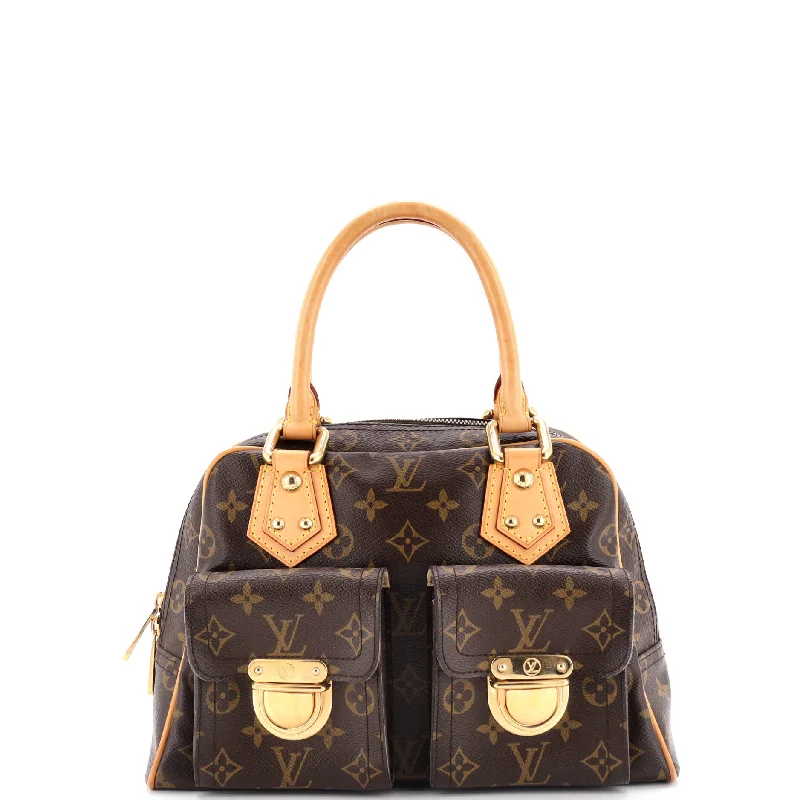 Louis Vuitton tote bags with a double - handle and shoulder - strap optionManhattan Handbag Monogram Canvas PM