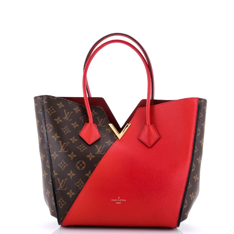 Louis Vuitton tote bags with a double - handle and shoulder - strap optionKimono Handbag Monogram Canvas and Leather MM