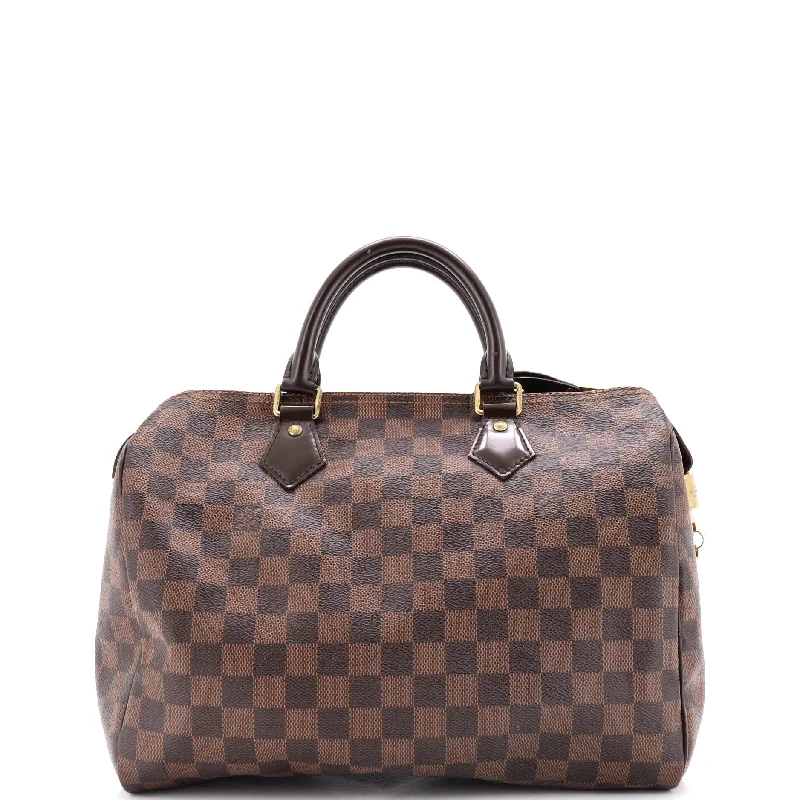 Louis Vuitton bags with a chain - link trim and a leather body for a modern edgeSpeedy Handbag Damier 30