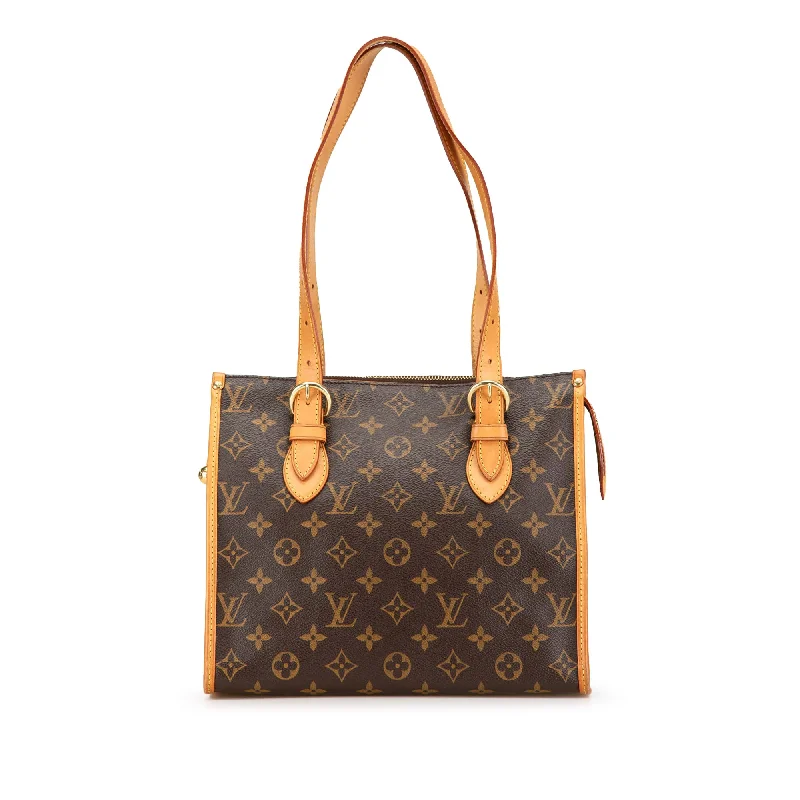 Louis Vuitton Alma bags with a leather - wrapped handle for a luxurious feelBrown Louis Vuitton Monogram Popincourt Haut Shoulder Bag