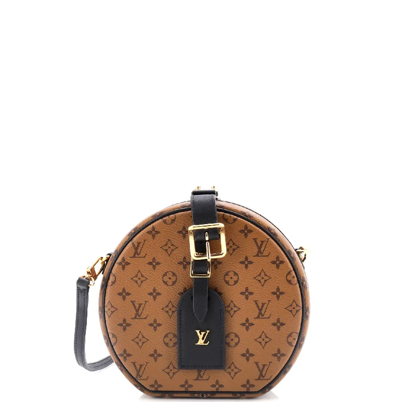 Louis Vuitton backpacks with a padded back panel for comfort during long - wearPetite Boite Chapeau Bag Reverse Monogram Canvas