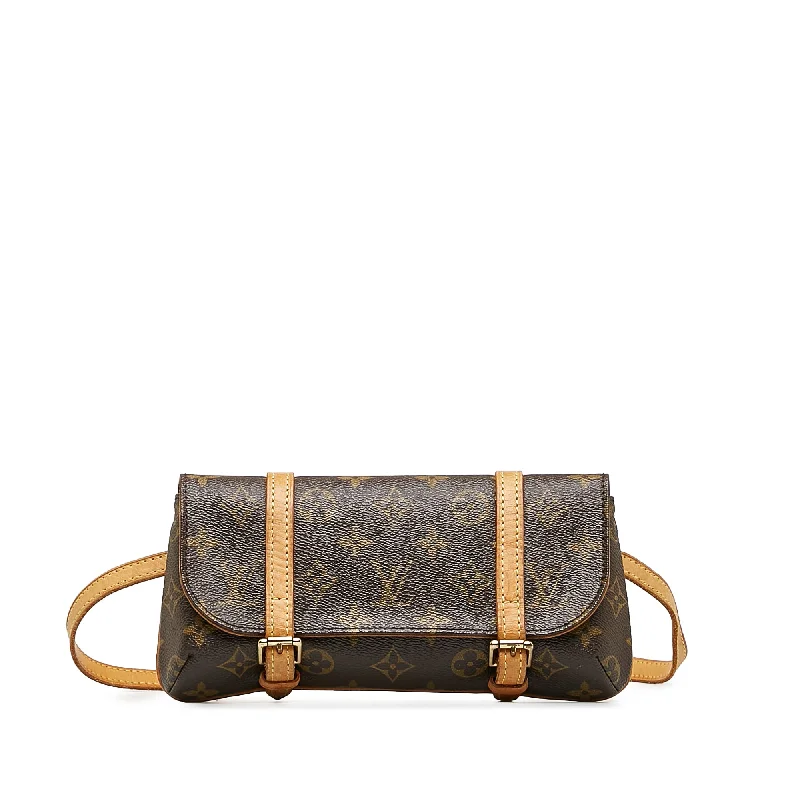 Louis Vuitton Twist bags with a snakeskin - effect panel for a bold lookBrown Louis Vuitton Monogram Pochette Marelle PM Belt Bag