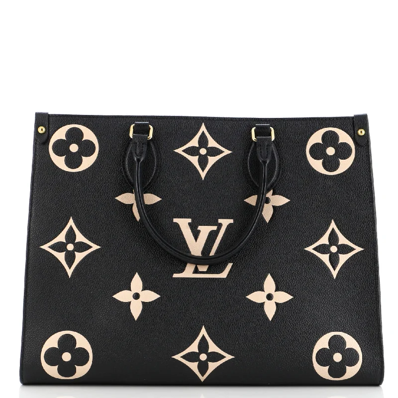 Ladies Louis Vuitton handbags with a detachable coin purse insideOnTheGo Tote Bicolor Monogram Empreinte Giant MM