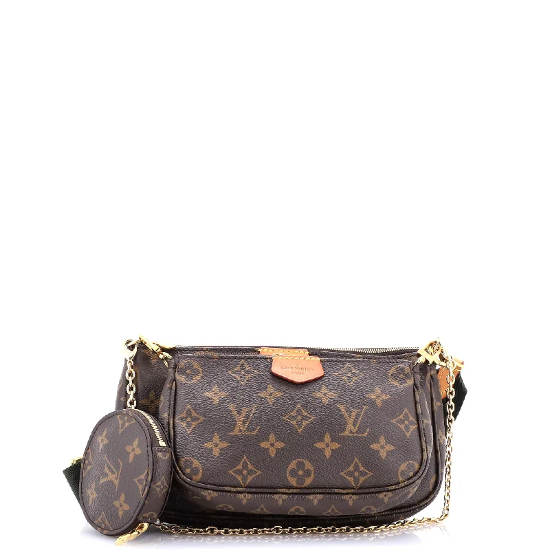 Ladies Louis Vuitton Petite Malle bags in a pastel color for a soft lookMulti Pochette Accessoires Monogram Canvas