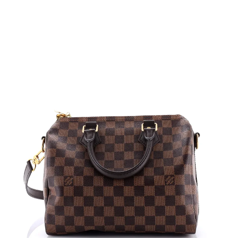 Louis Vuitton bags with a snap - button closure and a decorative charm for styleSpeedy Bandouliere Bag Damier 25