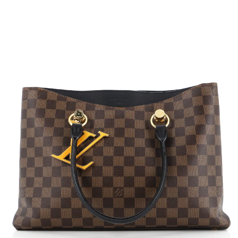 Ladies Louis Vuitton Capucines bags with gold - toned hardwareLV Riverside Handbag Damier