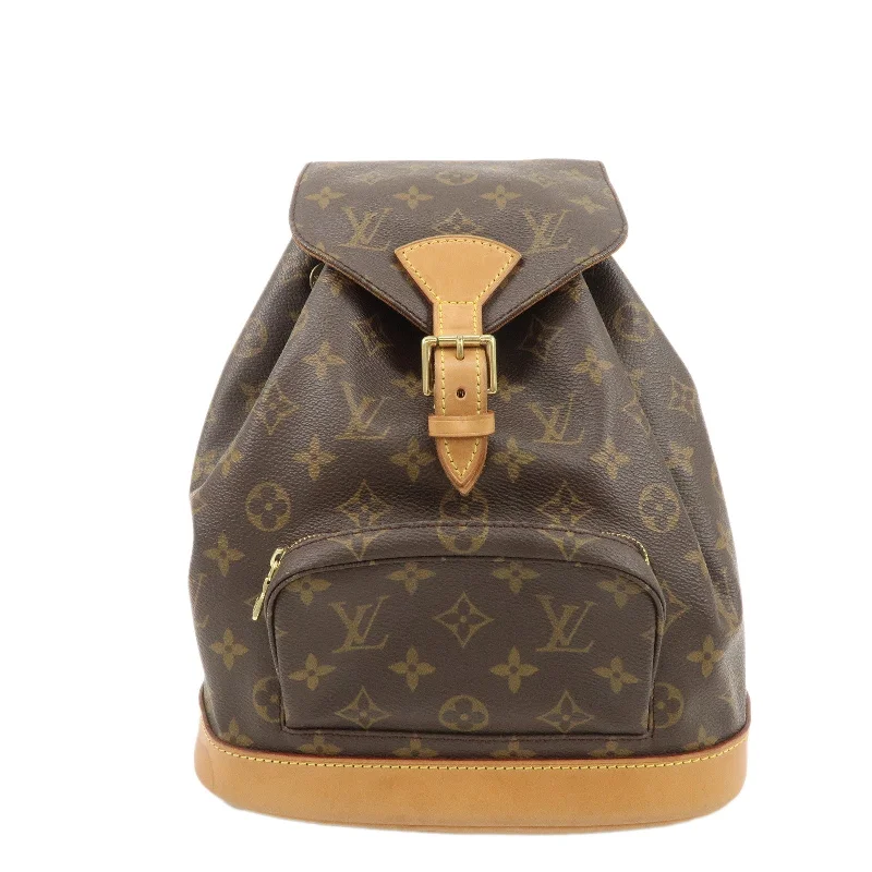 Ladies Louis Vuitton handbags with a detachable coin purse insideLouis Vuitton Monogram Montsouris MM Back Pack Bag M51136