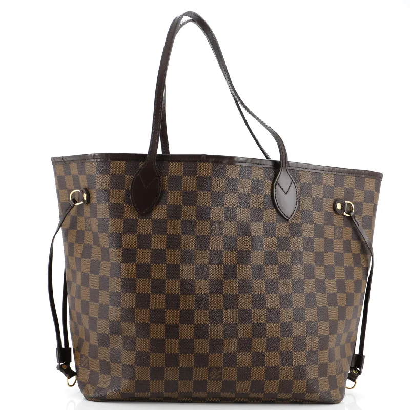 Louis Vuitton tote bags with a printed LV logo on the front for brand visibilityNeverfull Tote Damier MM