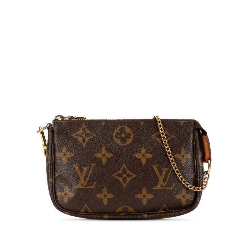 Louis Vuitton Capucines bags with smooth calfskin leather for luxuryBrown Louis Vuitton Monogram Mini Pochette Accessoires Handbag