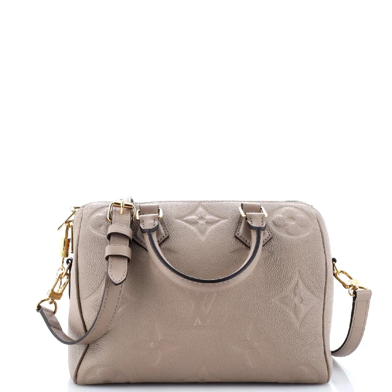 Louis Vuitton bags with a zip - around closure for enhanced securitySpeedy Bandouliere Bag Monogram Empreinte Giant 25