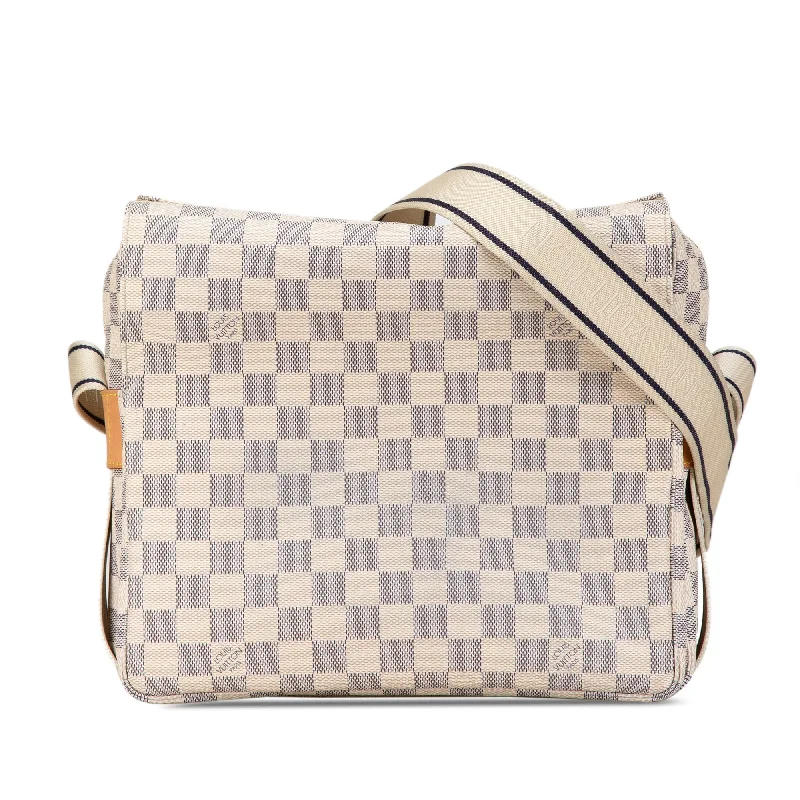 Louis Vuitton Alma bags featuring the signature top - handle designWhite Louis Vuitton Damier Azur Naviglio Crossbody Bag