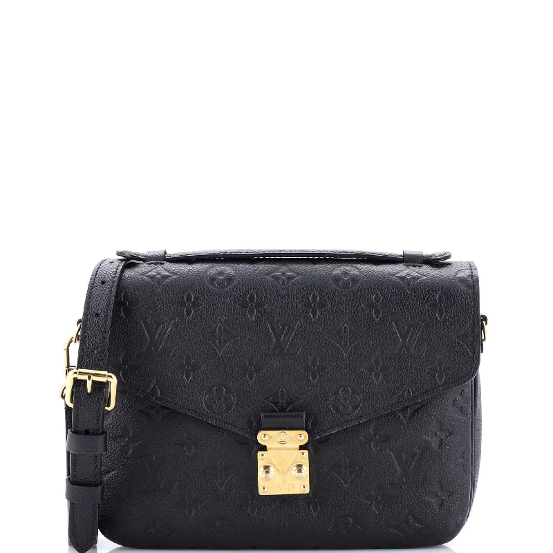 Ladies Louis Vuitton handbags with a detachable coin purse insidePochette Metis Monogram Empreinte Leather