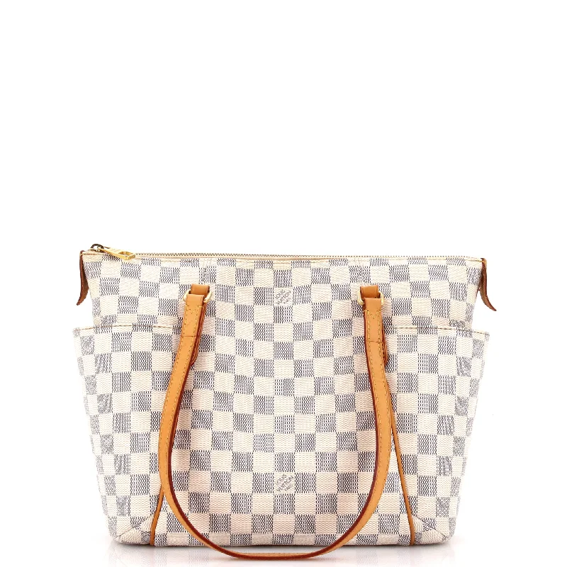 Louis Vuitton tote bags with a printed LV logo on the front for brand visibilityTotally Handbag Damier PM