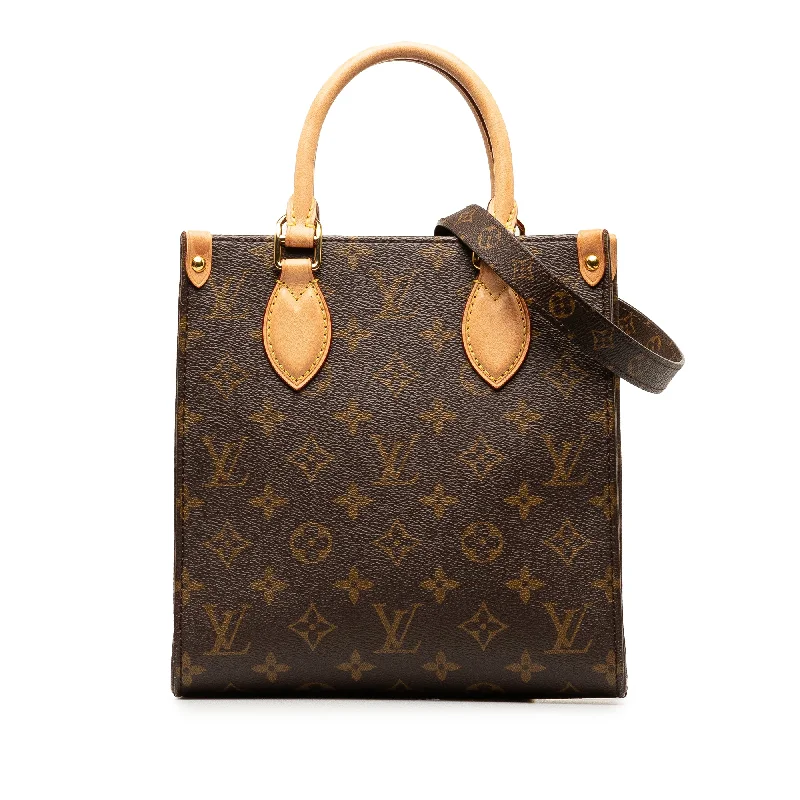 Louis Vuitton handbags with a back - zip pocket for storing valuablesBrown Louis Vuitton Monogram Sac Plat BB Satchel