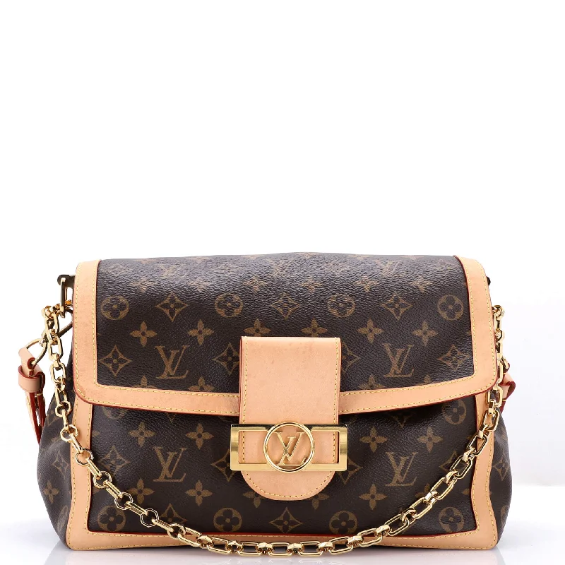 Louis Vuitton Twist bags with a snakeskin - effect panel for a bold lookDauphine Soft Shoulder Bag Monogram Canvas GM