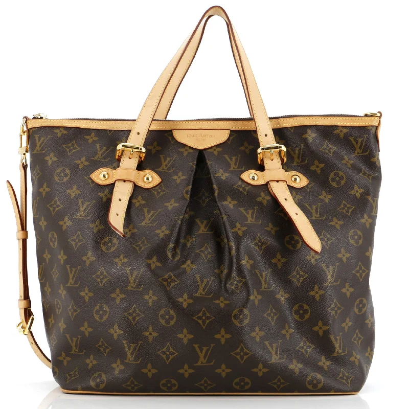 Louis Vuitton bags with a snap - button closure and a decorative charm for stylePalermo Handbag Monogram Canvas GM