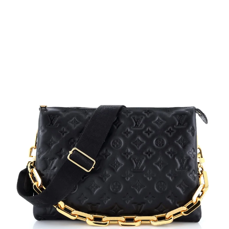 Louis Vuitton tote bags with a double - handle and shoulder - strap optionCoussin Bag Monogram Embossed Lambskin MM